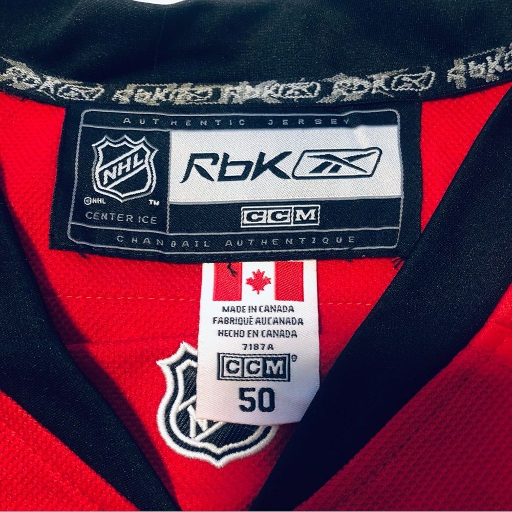 Qttawa Senators Spezza 19 Hockey Jersey NHL Size 50 RED Canadian Authentic CCM - Picture 7 of 12